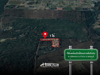 ที่ดิน 1 ไร่ ใกล้โครงการชั่งหัวมัน ต.กลัดหลวง อ.ท่ายาง จ.เพชรบุรี