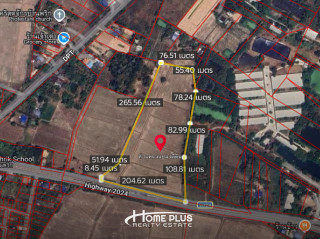 ที่ดิน 76 ไร่ ติดถนน 2024 อำเภอบ้านนา นครนายก ใกล้วัดบ้านพริก