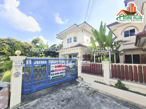 บ้านเดี่ยว หมู่บ้านกรองทอง ศรีนครินทร์ (หลังริม) ใกล้รถไฟฟ้าBTSศรีลาซาล