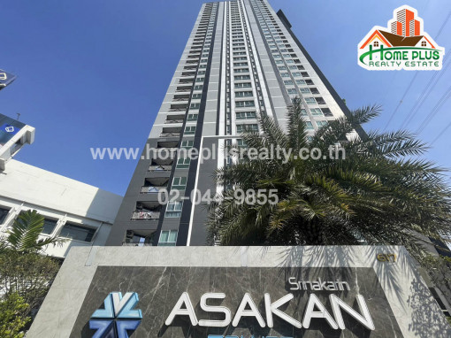 คอนโด คอนโดอัสสกาญจน์ เพลส ศรีนครินทร์ ชั้น 31 ห้องริม (Assakarn Place Srinakarin) ติดรถไฟฟ้าสายสีเหลืองและAirport Linkสถานีหัวหมาก ติดถนนหลัก วิวเมือง
