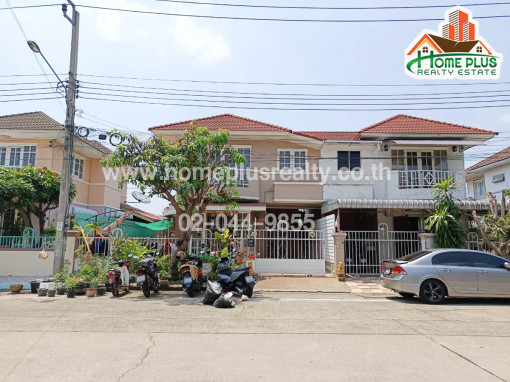 บ้านแฝด โครงการบ้านดุสิตบุรี บางบัวทอง ใกล้ตลาดสมบัติบุรี
