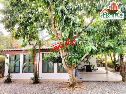 บ้านเดี่ยว หมู่บ้านแม่พิมพ์การ์เด้นวิลล่า หลังริม (Mae Phim Garden Villas) ใกล้หาดแม่พิมพ์