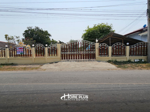 บ้านเดี่ยว ที่ดินพร้อมบ้านเดี่ยวชั้นเดียวใกล้สหกรณ์การเกษตรบ้านโป่งจำกัด จังหวัดราชบุรี เนื้อที่ 1 ไร่ 1 งาน 63.7 ตารางวา