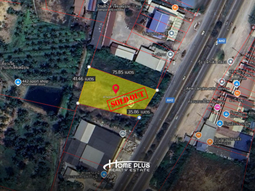 ที่ดิน ที่ดินติดถนนเพชรเกษมใกล้ทางแยกเจ็ดเสมียน-โพธาราม ราชบุรี เนื้อที่ 1 ไร่ 2 งาน 46 ตารางวา