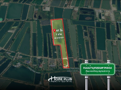 ที่ดิน ที่ดินติดถนนบ้านคลองตาหลวง ตำบลศีรษะจรเข้ใหญ่ อำเภอบางพลี สมุทรปราการ