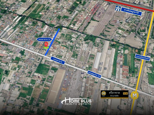 ที่ดินถมแล้ว 100 ตารางวา ซอยลาซาล 73 ( พร้อมบ้าน ) ถนนสุขุมวิท 105 ใกล้รถไฟฟ้า สถานีศรีลาซาล เขตบางนา กรุงเทพมหานคร